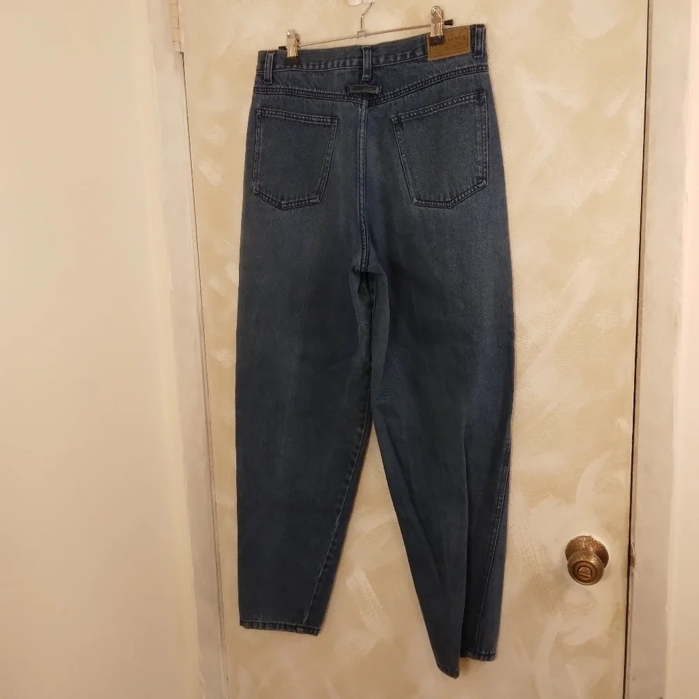 Vintage Brittania High Waisted Pleated Tapered Leg Mom Jeans Size 12
